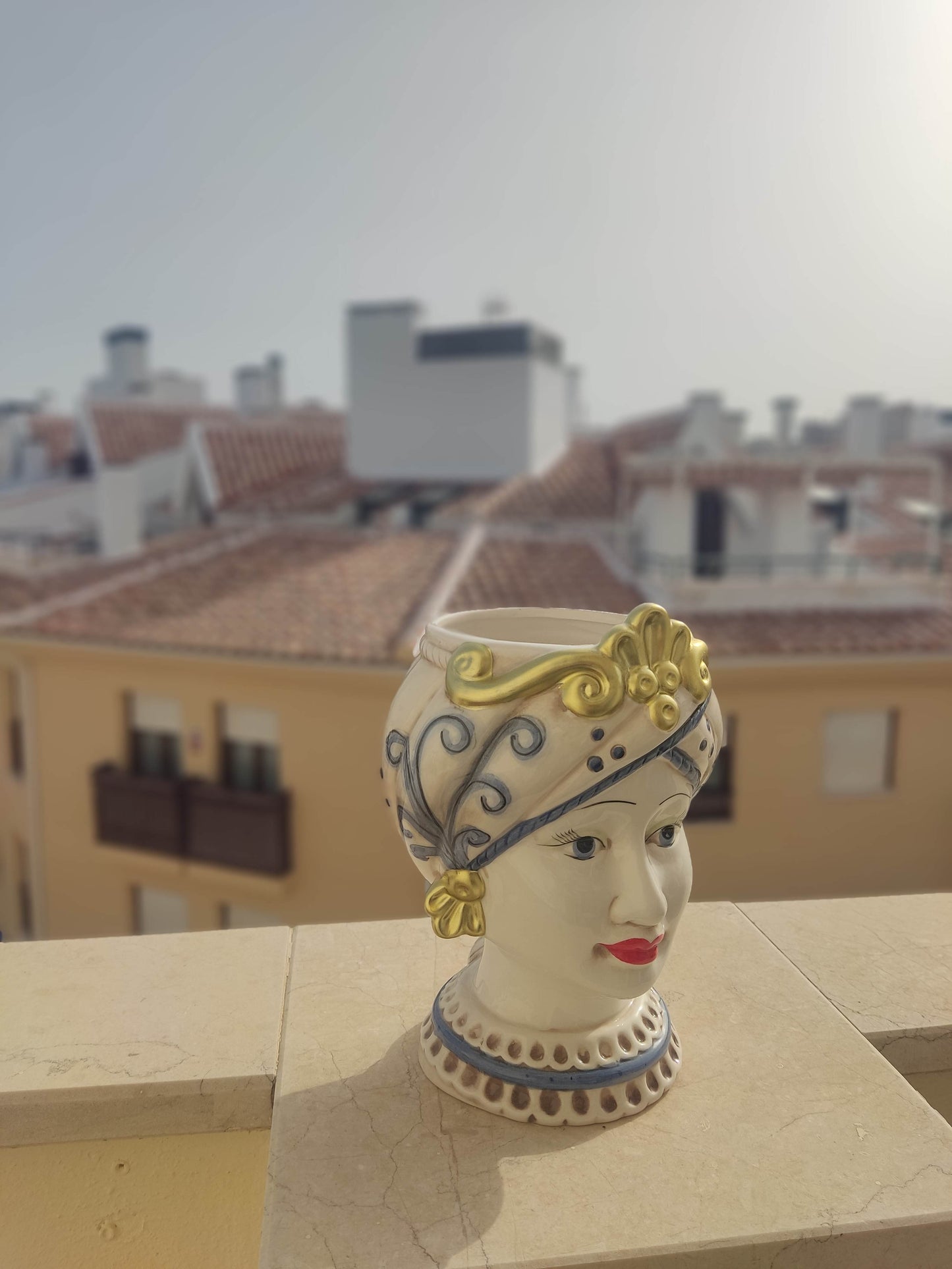 Jarrón Testa di Moro · Cerámica artesanal