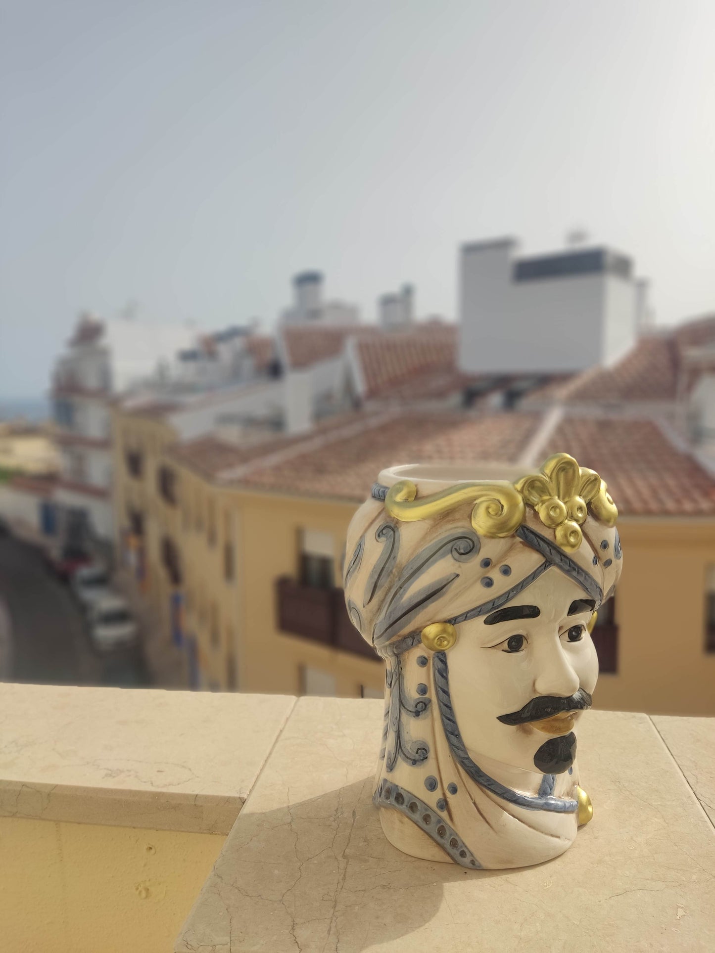 Jarrón Testa di Moro · Cerámica artesanal