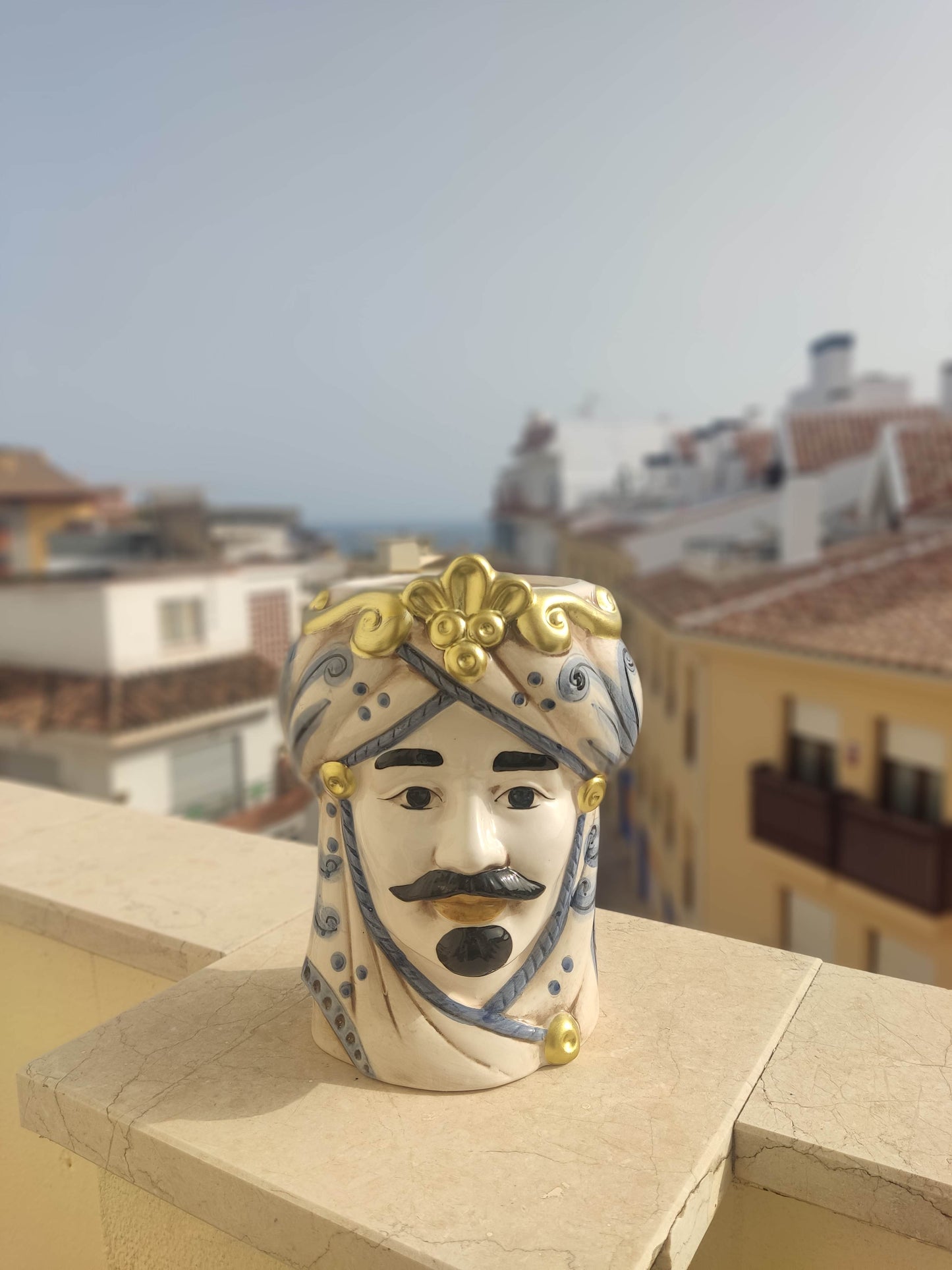 Jarrón Testa di Moro · Cerámica artesanal