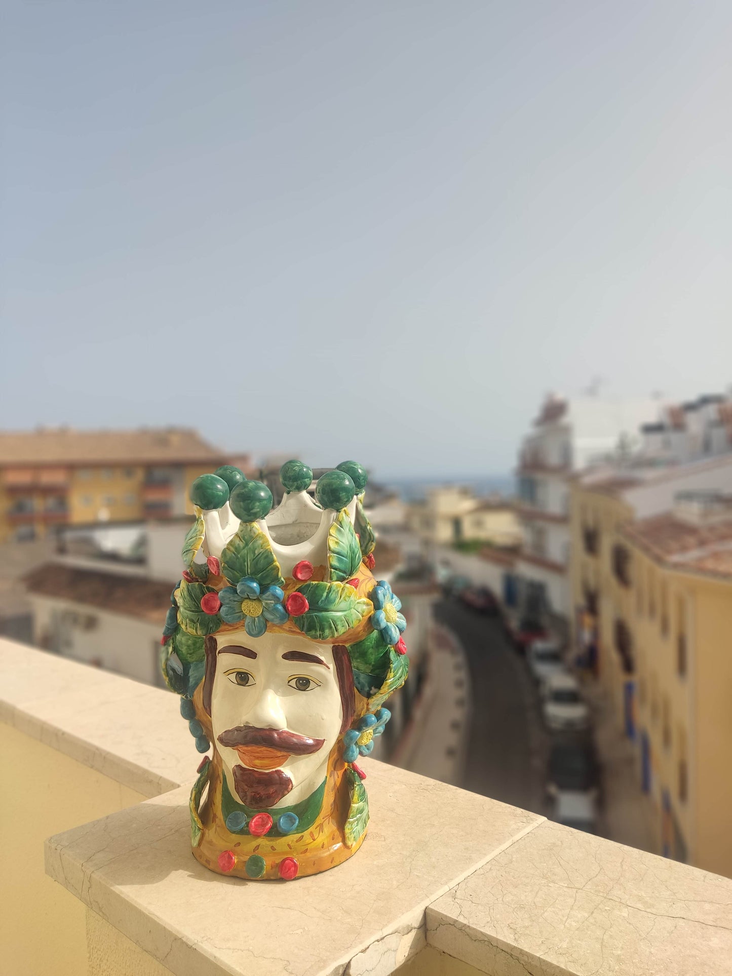 Jarrón siciliano - Jarrón Testa di Moro · Cerámica artesanal