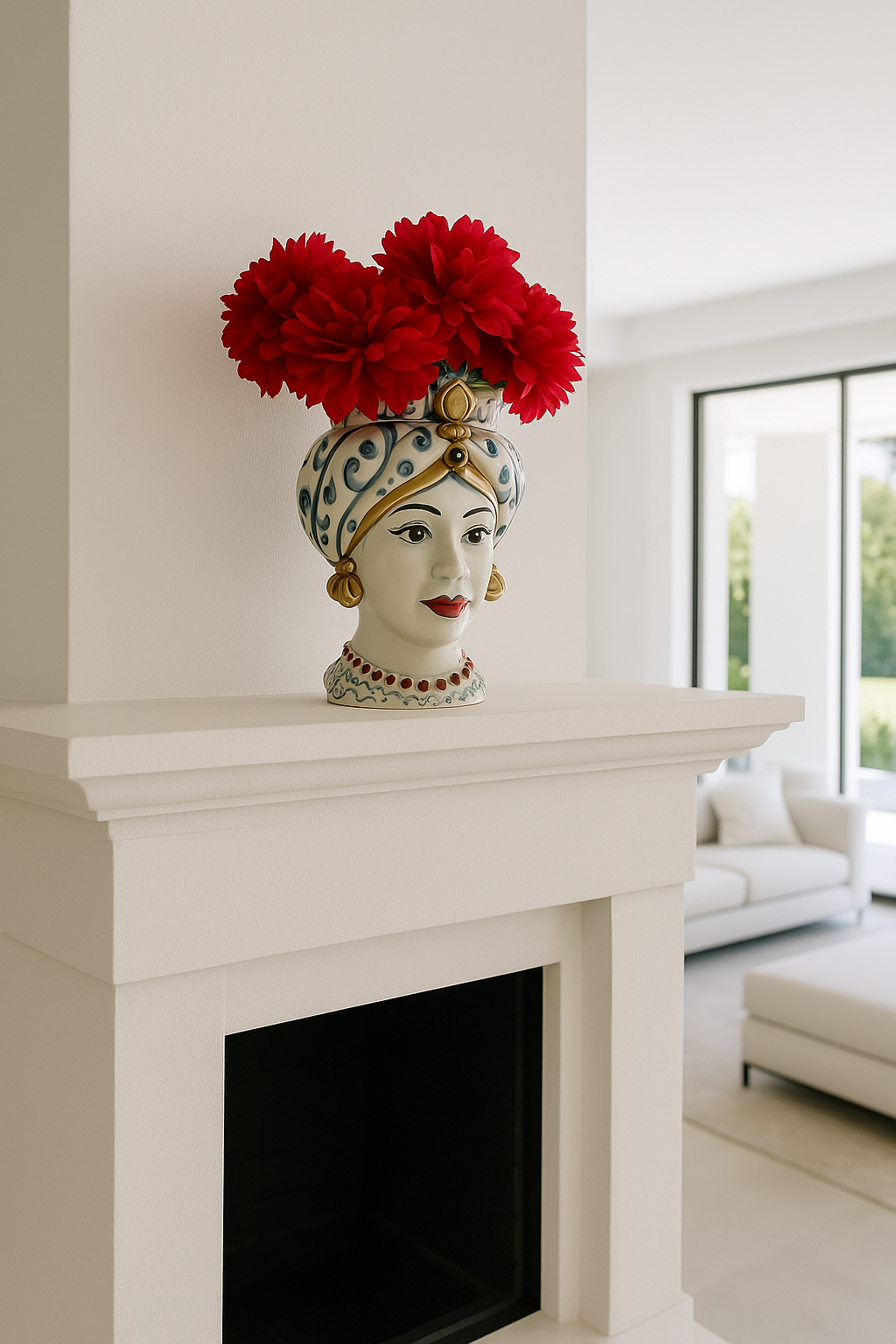 Jarrón Testa di Moro · Cerámica artesanal