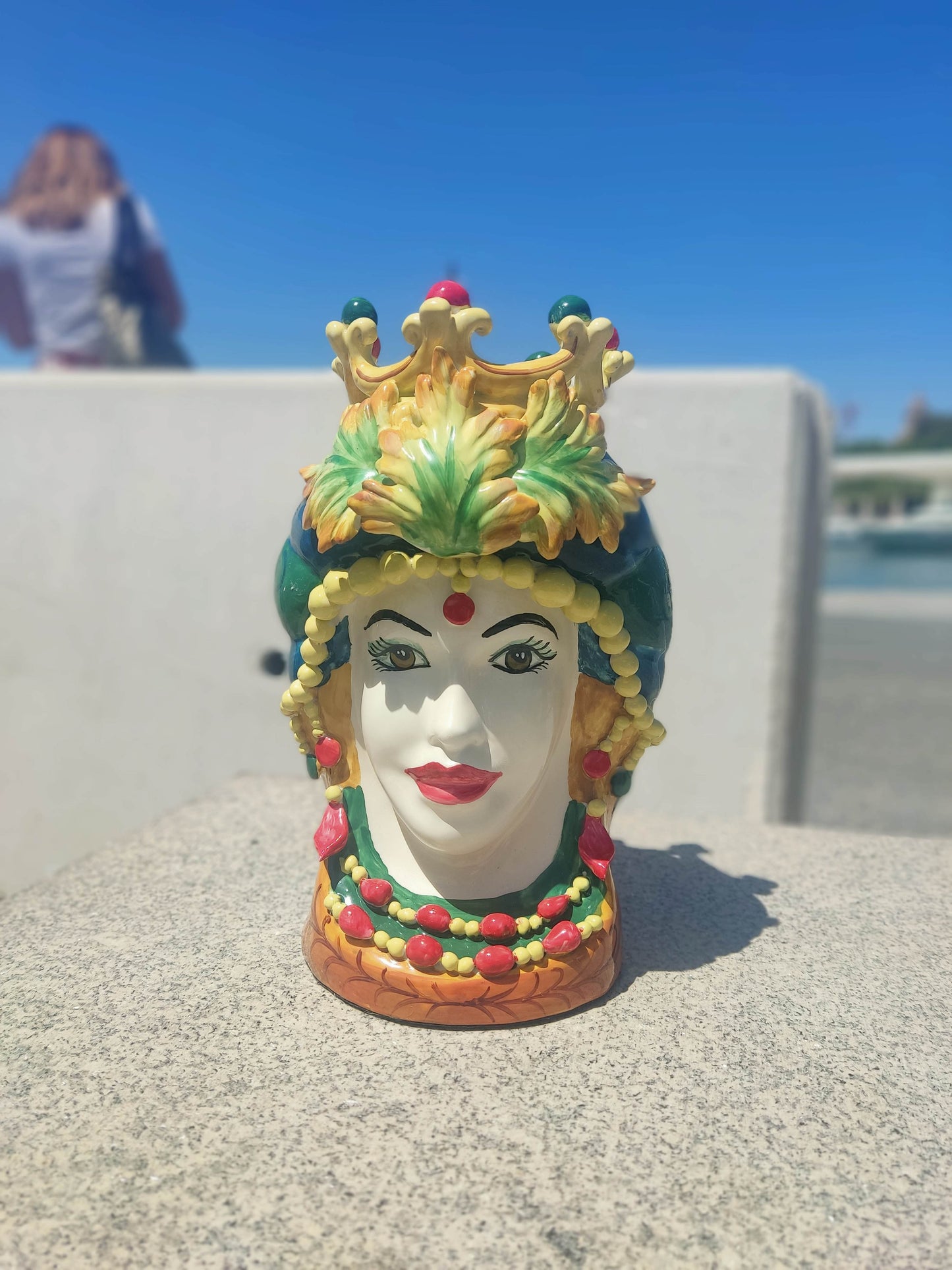 Jarrón Testa di Moro · Cerámica artesanal · Jarrón Siciliano