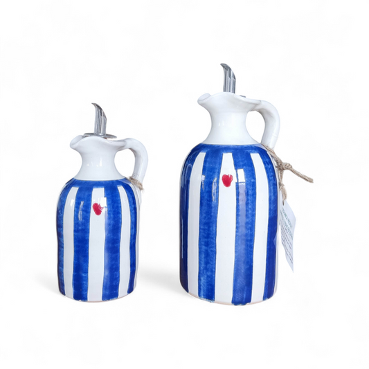 Aceitera de Cerámica Artesanal Pintada a Mano – Hecha en España | Varios Tamaños