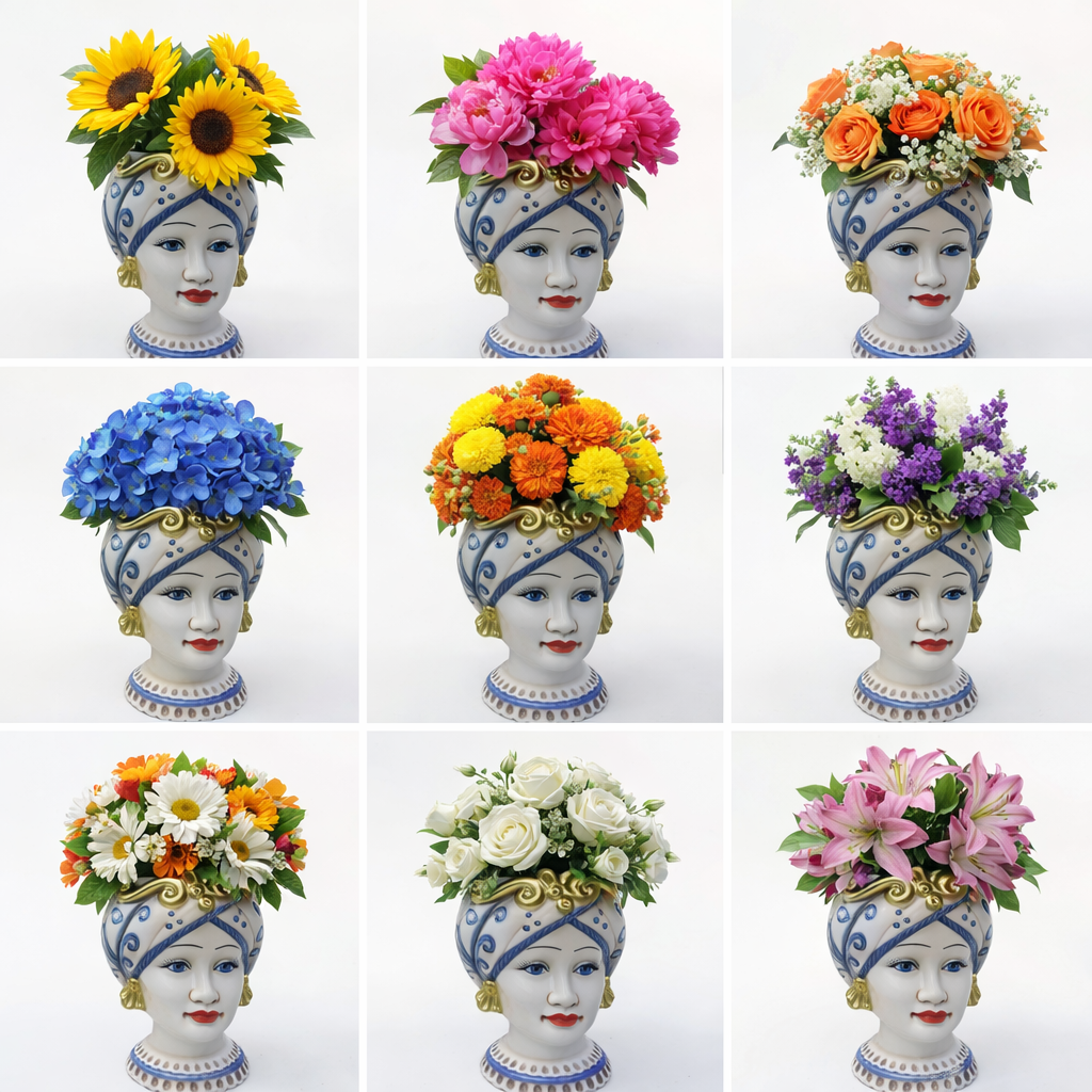 Jarrón Testa di Moro · Cerámica artesanal