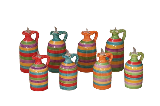 Aceitera de colores 500 ml | Cerámica artesanal pintada a mano