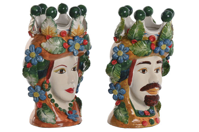 Jarrón siciliano - Jarrón Testa di Moro · Cerámica artesanal